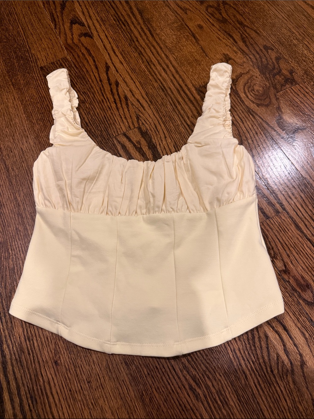 Zara yellow crop tank top